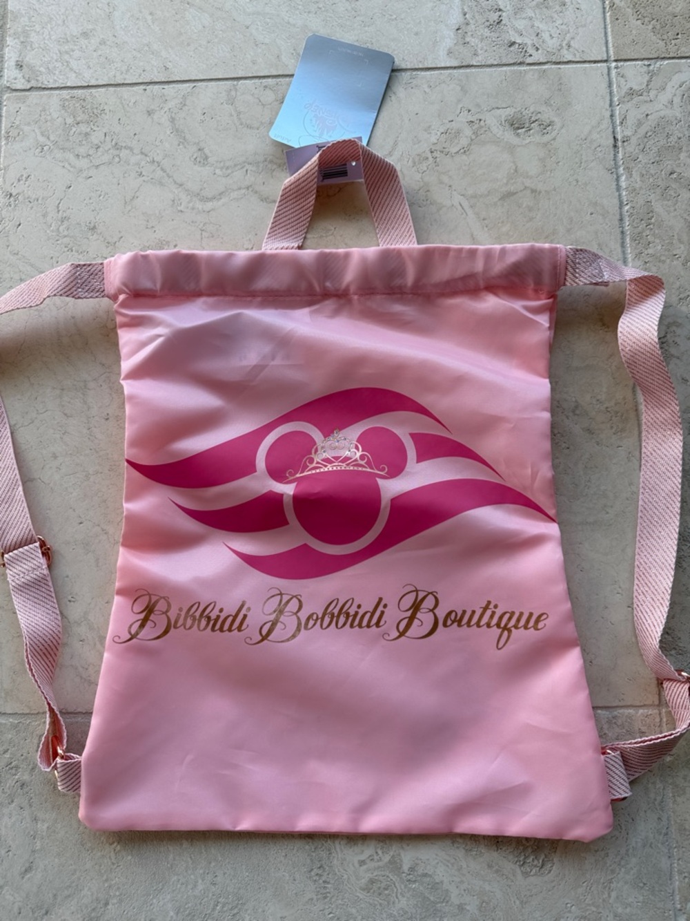 Disney Pink Bibbidi Bobbidi Boutique Drawstring Backpack